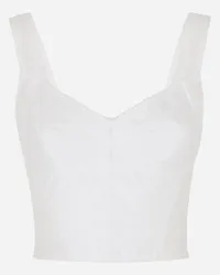 Dolce & Gabbana Corset Top - Donna Camicie E Top Bianco Raso Bianco