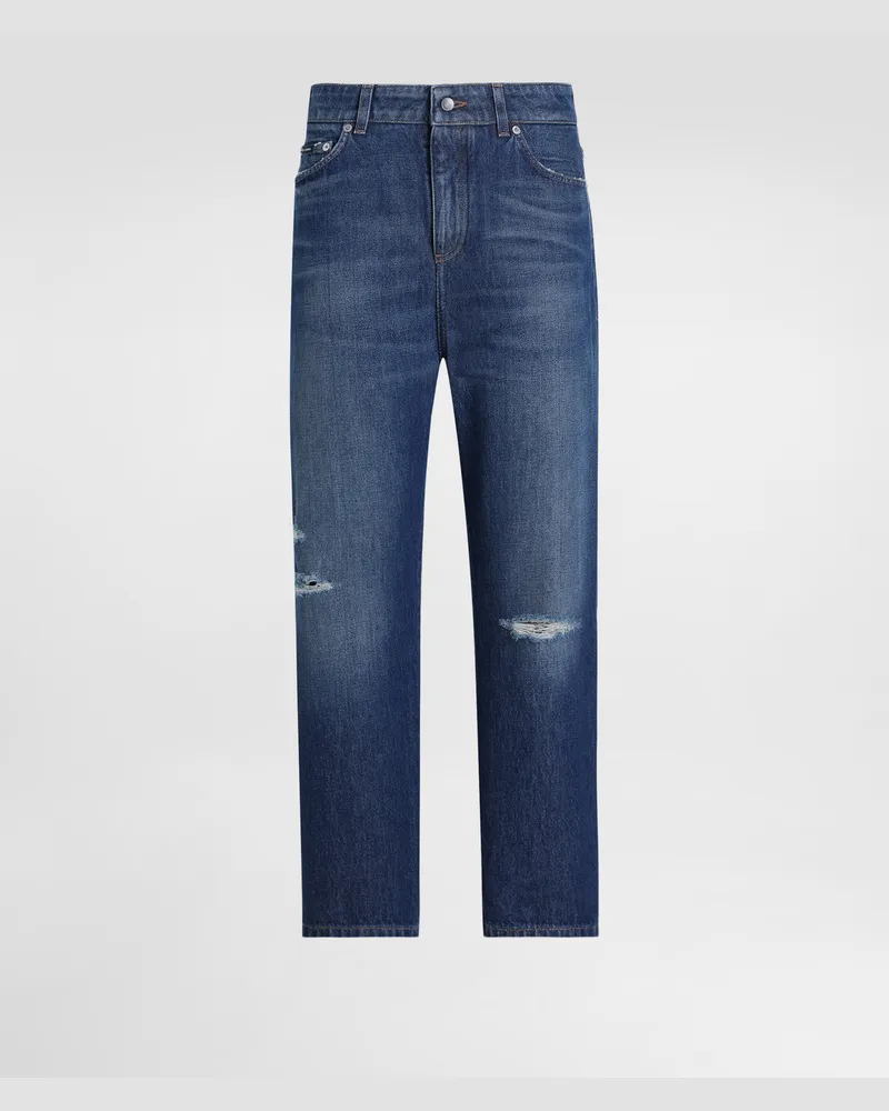 Dolce & Gabbana Jeans Boyfriend In Denim - Donna Denim Multicolore Variante