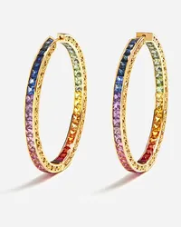 Dolce & Gabbana Multi-colored Sapphire Hoop Earrings - Donna Orecchini Oro Oro Oro