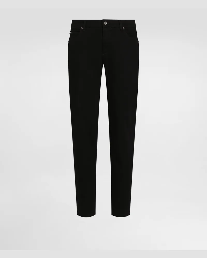 Dolce & Gabbana Jeans Regular Stretch Nero Lavato - Uomo Denim Multicolore Cotone Variante