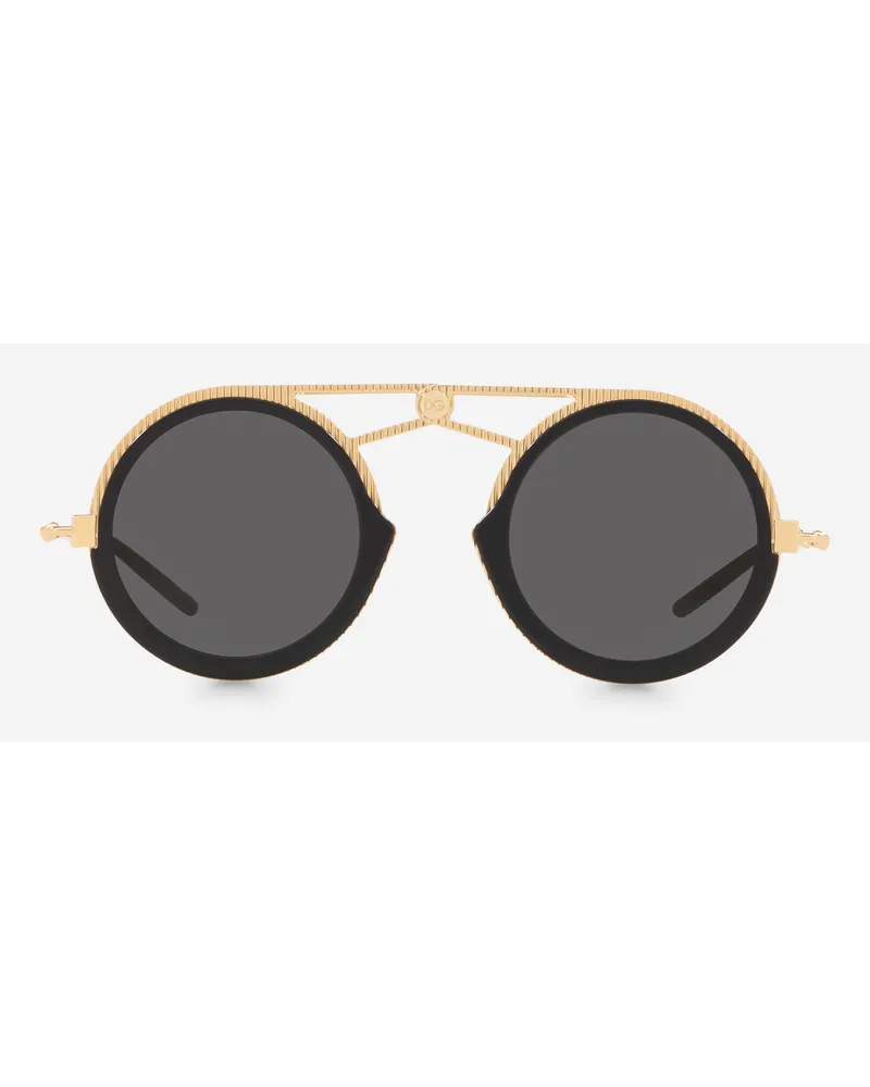 Dolce & Gabbana Occhiale Da Sole Dg Fatto A Mano - Uomo Icons Oro E Nero Generic