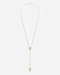 Dolce & Gabbana Tradition Yellow Gold Rosary Necklace - Uomo Collane Oro Oro