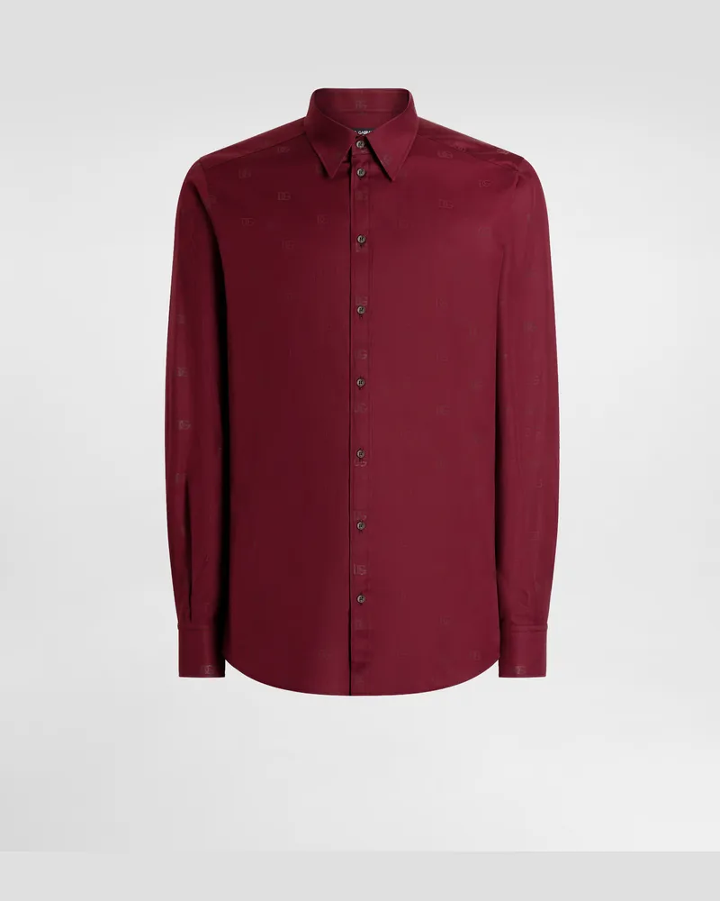 Dolce & Gabbana Camicia Martini In Popeline Stampa Logo - Uomo Camicie Multicolore Multicolore