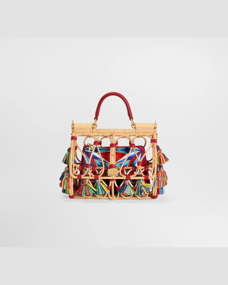 Dolce & Gabbana Borsa A Mano Sicily Con Ricamo - Donna Borse Mini E Pochette Multicolore Multicolore