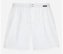 Shorts In Popeline - Uomo Intimo E Loungewear Bianco Cotone
