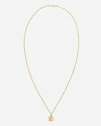 Dolce & Gabbana Good Luck Number 13 Pendant On Yellow Gold Chain - Uomo Collane Oro Oro