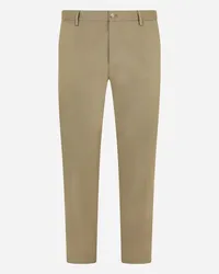 Dolce & Gabbana Pantalone In Lana E Seta - Uomo Pantaloni E Shorts Beige Cotone Beige