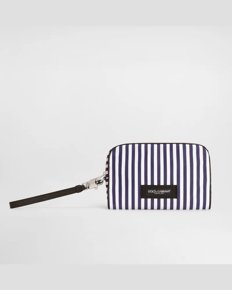 Dolce & Gabbana Borsa A Mano In Popeline Rigato - Uomo Borse Shopping Multicolore Multicolore