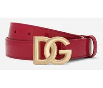 Cintura Con Logo Dg - Donna Cinture Fucsia Pelle