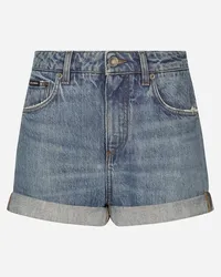 Dolce & Gabbana Shorts In Denim - Donna Denim Multicolore Cotone Variante