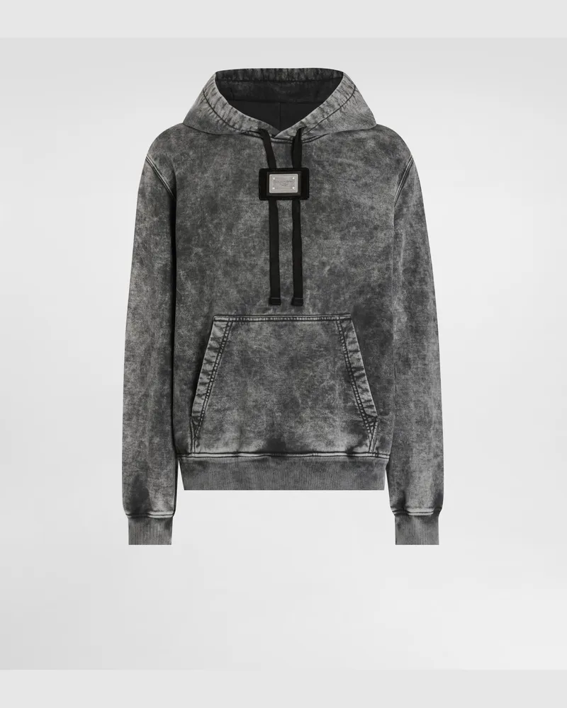 Dolce & Gabbana Felpa In Jersey Con Cappuccio - Uomo Felpe Nero Nero