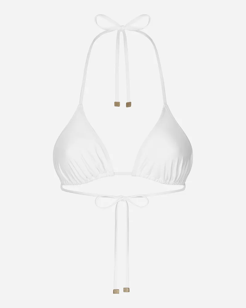 Dolce & Gabbana Reggiseno Triangolo Da Mare - Donna Beachwear Bianco Jersey Bianco