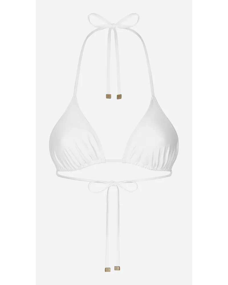 Dolce & Gabbana Reggiseno Triangolo Da Mare - Donna Beachwear Bianco Jersey Bianco