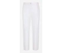 Pantaloni Sartoriali In Mikado Di Seta - Donna Pantaloni E Shorts Bianco Seta