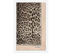 Foulard 90x90 In Twill Stampa Leopardo - Donna Sciarpe E Foulard Stampa Animalier