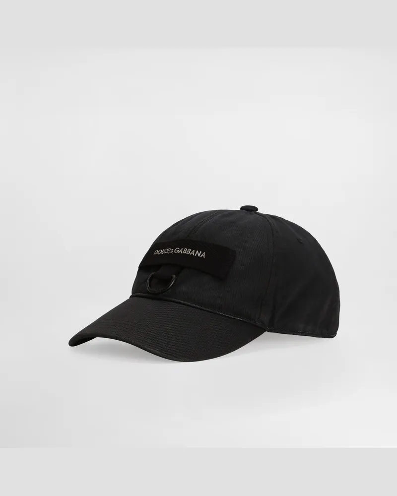 Dolce & Gabbana Cappello Baseball In Drill - Uomo Cappelli E Guanti Nero Nero