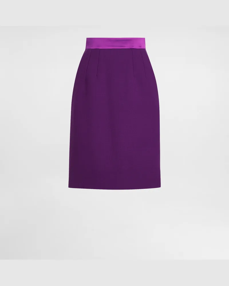 Dolce & Gabbana Gonna Midi A Tubino In Crêpe Di Lana - Donna Gonne Viola Viola