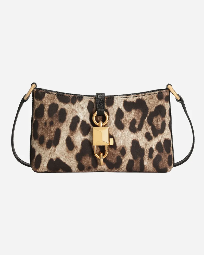 Dolce & Gabbana Borsa A Spalla Lock Stampa Leopardo - Donna Borse A Spalla E Tracolla Stampa Animalier Leo