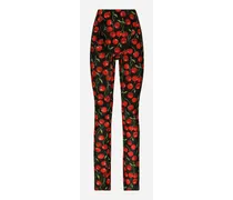 Cherry-print Marquisette Shaper Pants - Donna Pantaloni E Shorts Multicolore Tessuto
