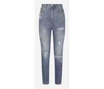 Grace Jeans With Ripped Details - Donna Denim Multicolore