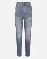 Dolce & Gabbana Grace Jeans With Ripped Details - Donna Denim Multicolore Variante