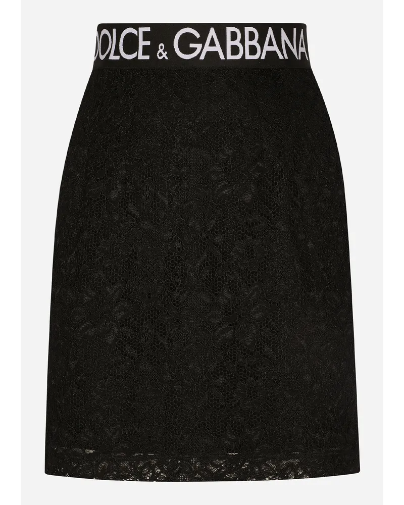 Dolce & Gabbana Minigonna In Pizzo - Donna Gonne Nero Nero