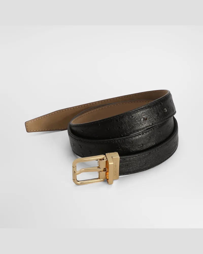 Dolce & Gabbana Cintura In Struzzo - Uomo Cinture Nero Nero