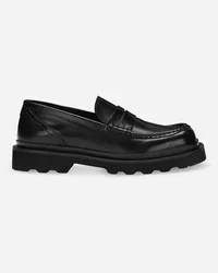 Dolce & Gabbana Mocassino In Pelle Di Vitello Spazzolata - Uomo Driver E Mocassini Nero Pelle Nero