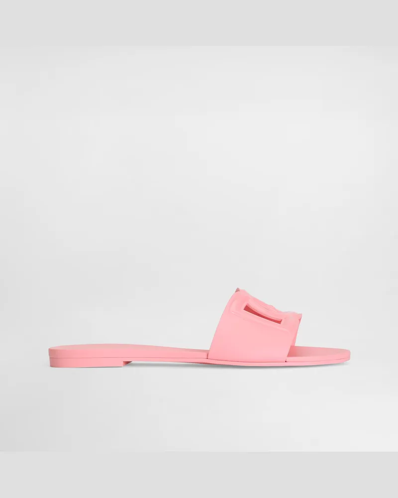 Dolce & Gabbana Slide Beachwear In Gomma - Donna Slide E Mule Rosa Gomma Rosa