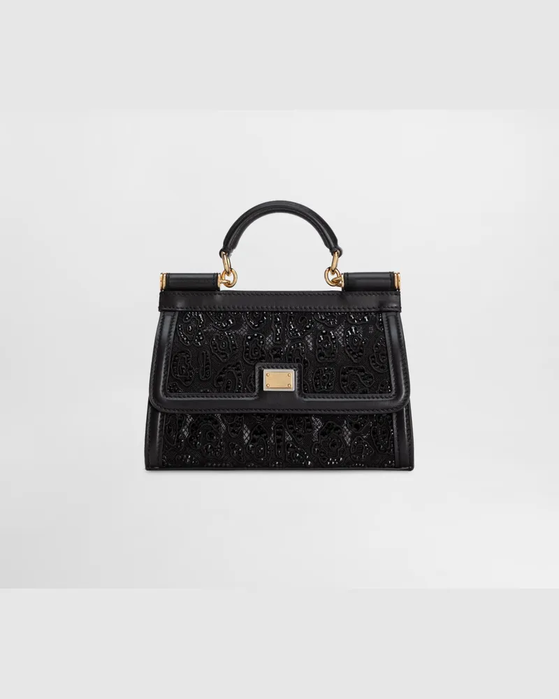 Dolce & Gabbana Borsa A Mano Sicily Piccola - Donna Borse A Mano Nero Nero