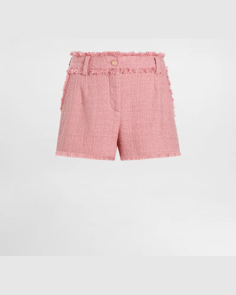 Dolce & Gabbana Shorts In Tweed Rachel - Donna Pantaloni E Shorts Rosa Rosa