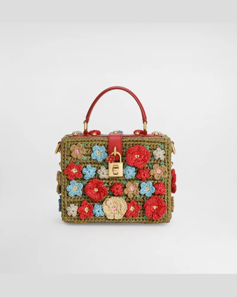 Dolce & Gabbana Borsa A Mano Dolce Box Uncinetto Rafia - Donna Borse A Mano Multicolore Multicolore