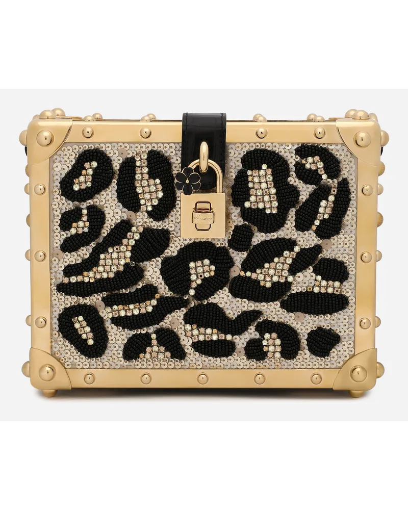 Dolce & Gabbana Borsa Dolce Box In Raso Con Ricamo - Donna Borse A Mano Multicolore Viscosa Naturale