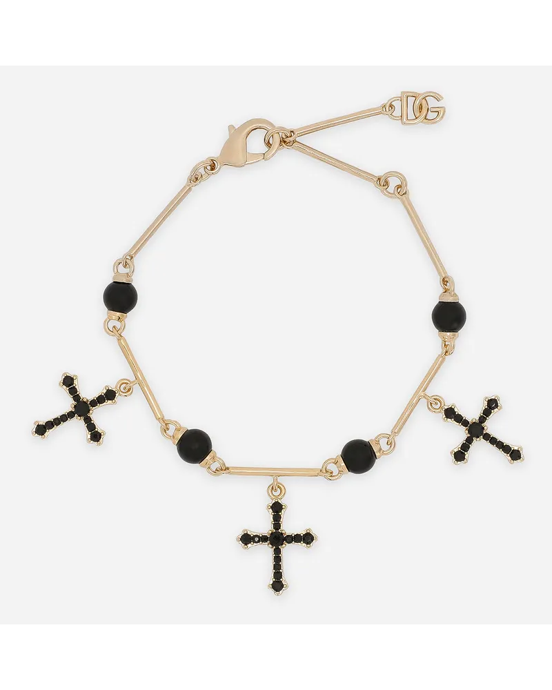 Dolce & Gabbana Bracciale Con Charms Croci - Donna Bijoux Oro Metallo Oro