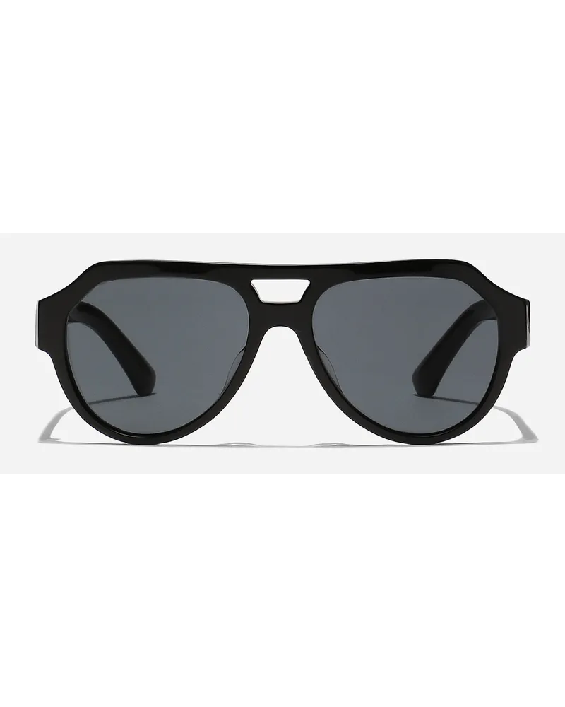 Dolce & Gabbana Occhiali Da Sole Mirror Logo - Donna Occhiali Da Sole Nero Acetato Generic