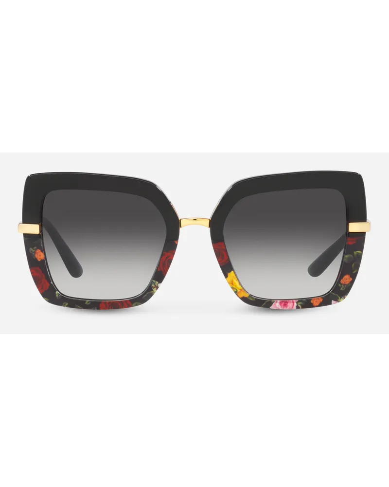 Dolce & Gabbana Half Print Sunglasses - Donna Occhiali Da Sole Stampa Floreale Generic
