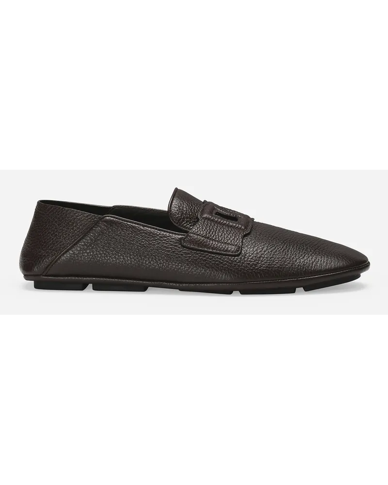 Dolce & Gabbana Driver In Pelle Di Cervo - Uomo Driver E Mocassini Marrone Marrone