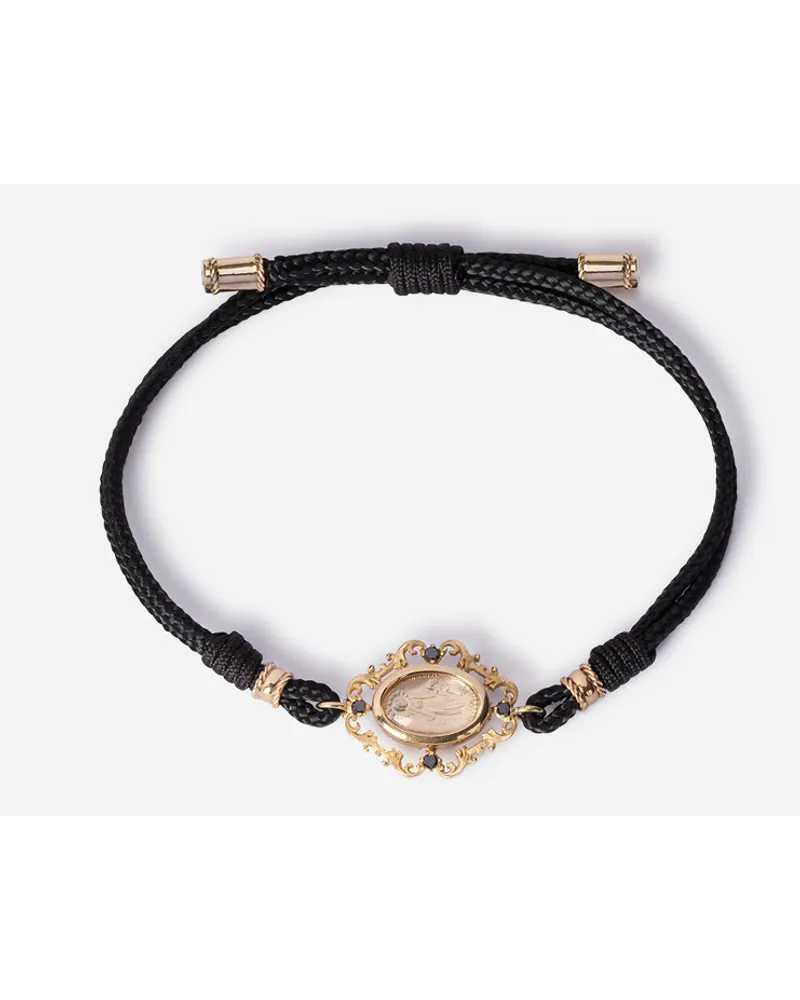 Dolce & Gabbana Bracciale Sicilytessuto Con Pendente In Oro Giallo 18 Carati - Uomo Collane Oro Oro