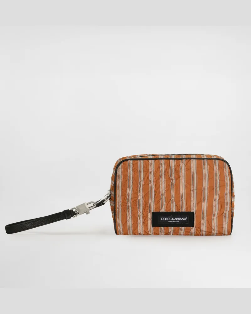 Dolce & Gabbana Borsa A Mano In Tessuto Froissé - Uomo Borse Shopping Multicolore Multicolore