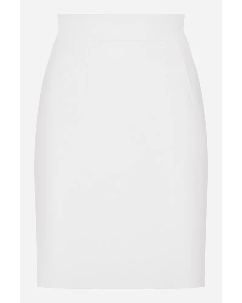 Dolce & Gabbana Gonna Midi A Linea Dritta In Lana - Donna Gonne Bianco Bianco