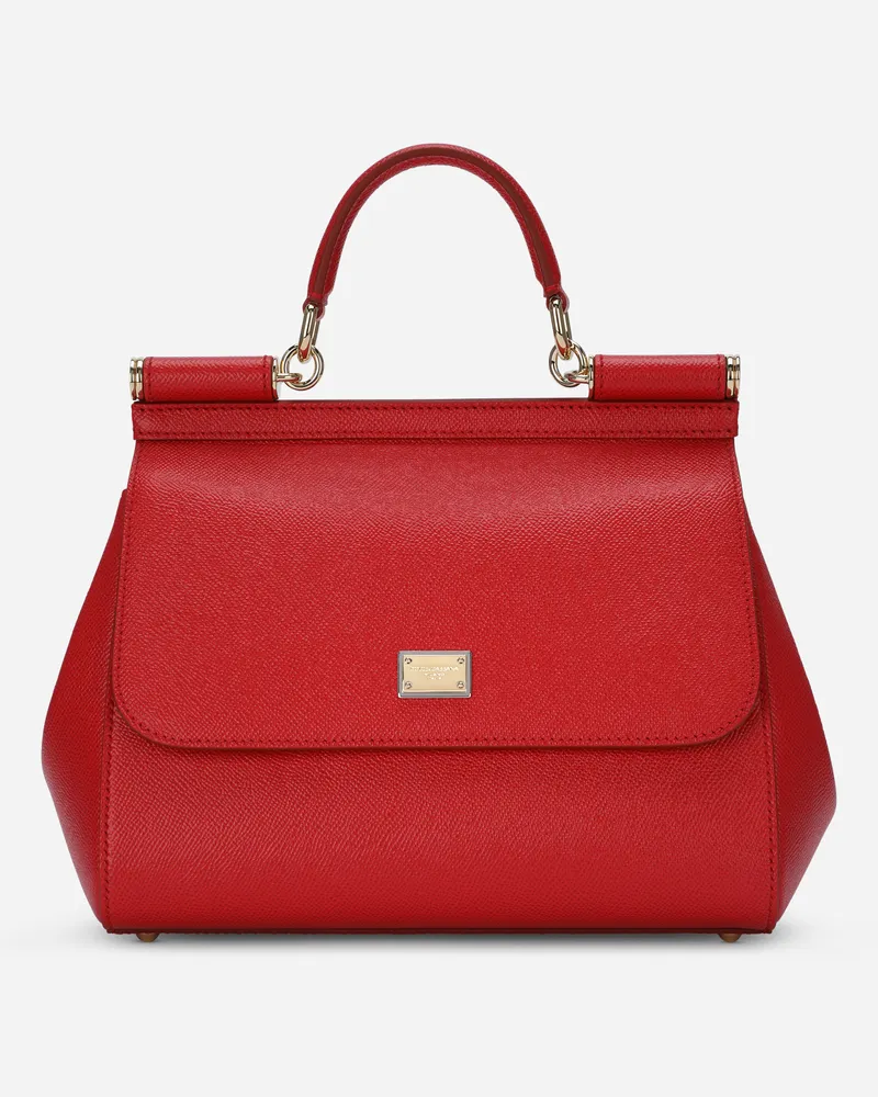 Dolce & Gabbana Borsa A Mano Sicily Grande - Donna Borse A Mano Rosso Rosso