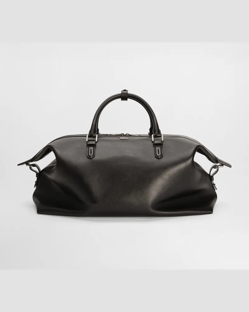Dolce & Gabbana Duffle Bag In Pelle Di Vitello - Uomo Borse Da Viaggio Nero Nero