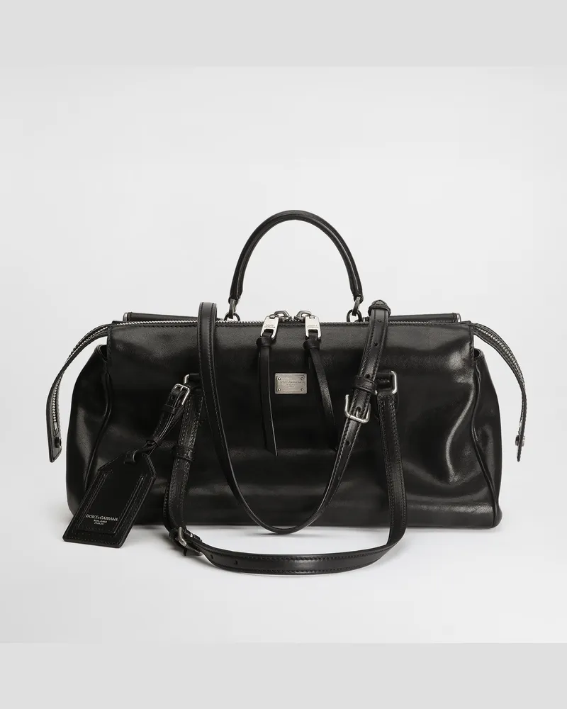 Dolce & Gabbana Borsa Vittoria In Pelle Di Vitello - Donna Nero Nero