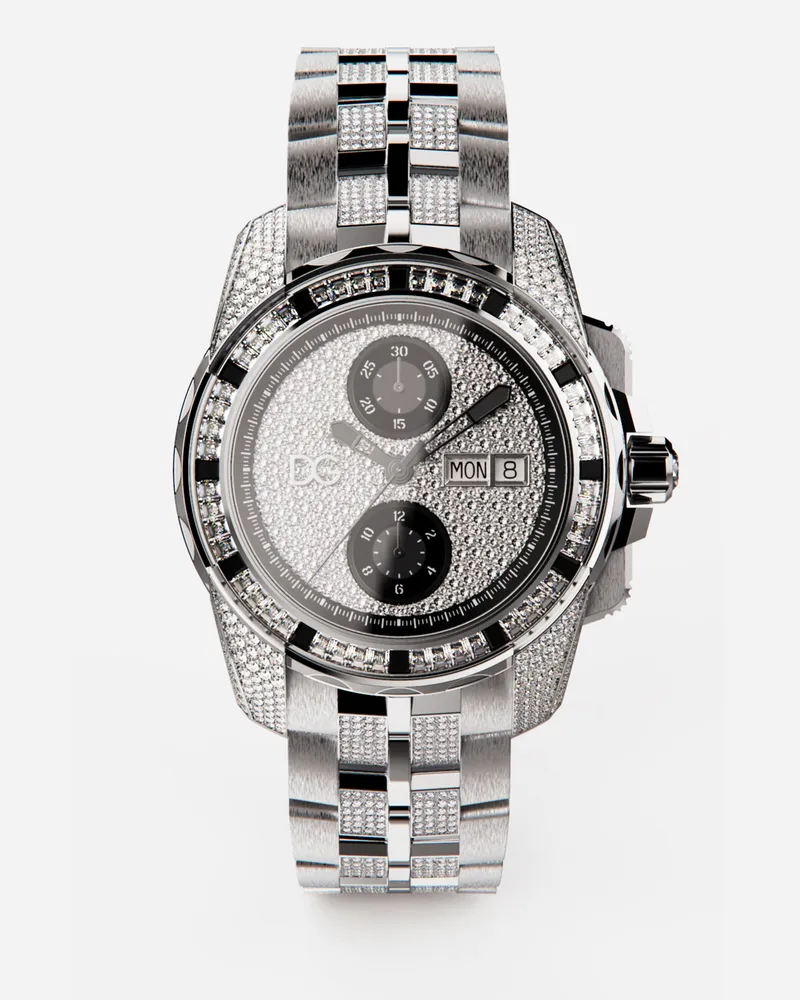 Dolce & Gabbana Orologio Oro E Pavé Di Diamanti - Uomo Orologi Oro Bianco Oro