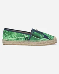 Dolce & Gabbana Espadrilla In Canvas Stampato - Uomo Sandali E Slide Stampa Stampa