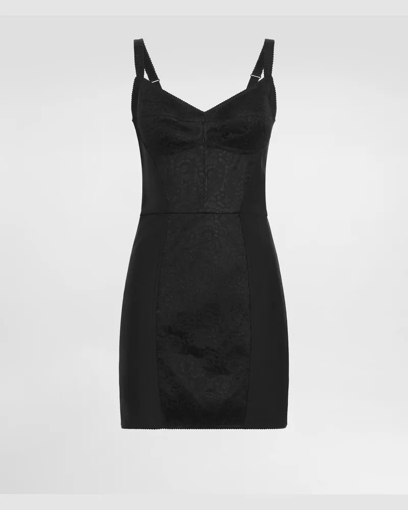 Dolce & Gabbana Abito In Guaina Elastica E Pizzo - Donna Collection Nero Nero