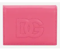 Dg Logo French Flap Wallet - Donna Portafogli E Piccola Pelletteria Lilla Pelle