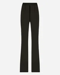 Dolce & Gabbana High-waisted Flared Chiffon Pants - Donna Pantaloni E Shorts Nero Seta Nero