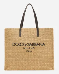 Dolce & Gabbana Shopping Grande In Paglia Intrecciata - Uomo Borse Shopping Beige Beige