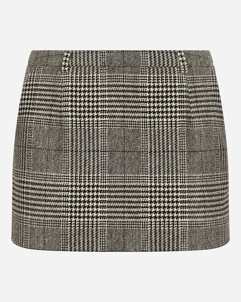 Dolce & Gabbana Minigonna In Principe Di Galles - Donna Gonne Multicolore Quadri-check-tartan